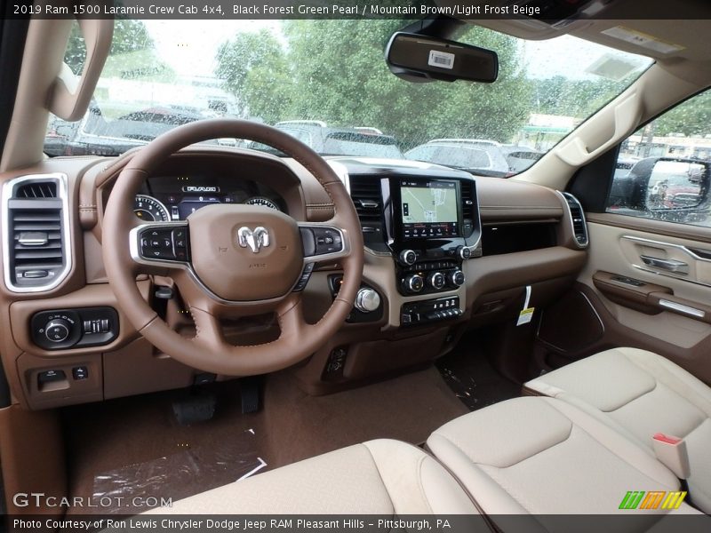 Black Forest Green Pearl / Mountain Brown/Light Frost Beige 2019 Ram 1500 Laramie Crew Cab 4x4