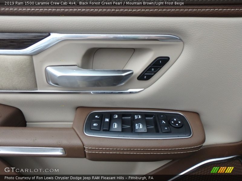 Black Forest Green Pearl / Mountain Brown/Light Frost Beige 2019 Ram 1500 Laramie Crew Cab 4x4