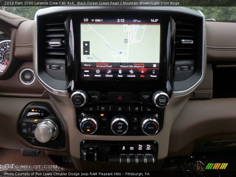 Black Forest Green Pearl / Mountain Brown/Light Frost Beige 2019 Ram 1500 Laramie Crew Cab 4x4