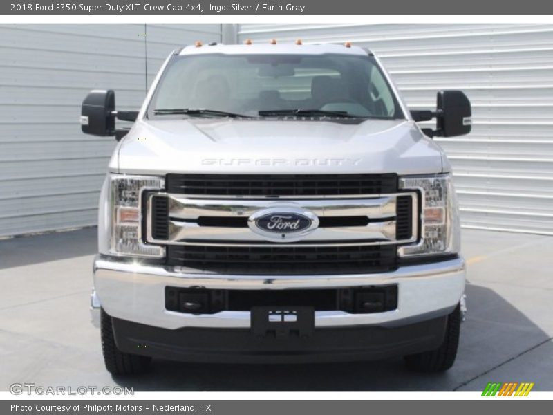 Ingot Silver / Earth Gray 2018 Ford F350 Super Duty XLT Crew Cab 4x4
