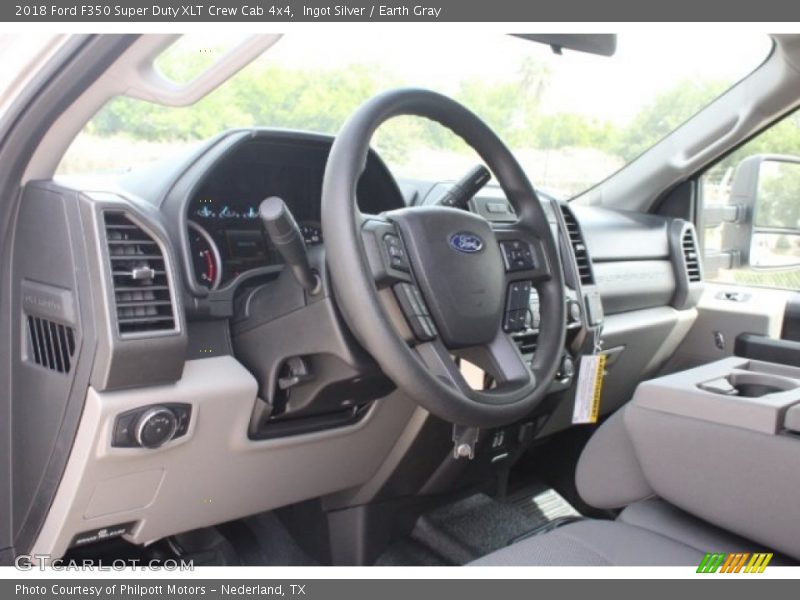 Ingot Silver / Earth Gray 2018 Ford F350 Super Duty XLT Crew Cab 4x4