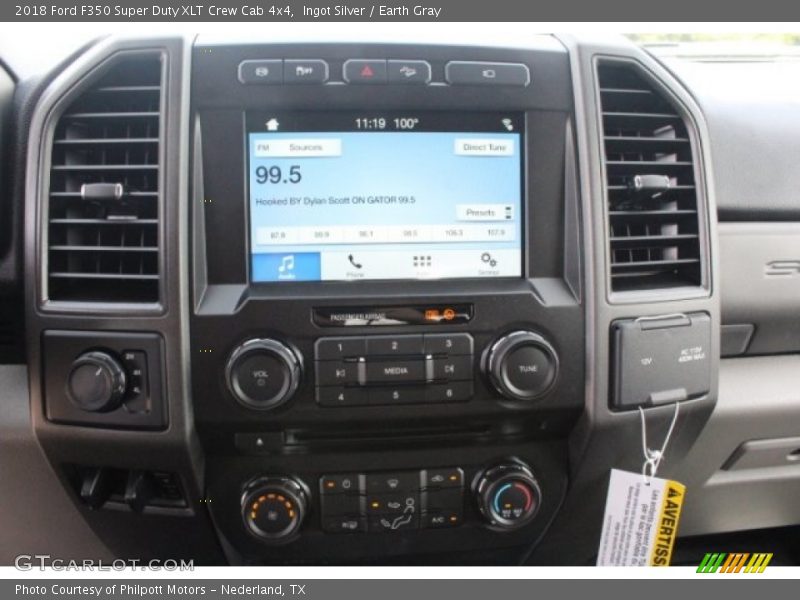 Ingot Silver / Earth Gray 2018 Ford F350 Super Duty XLT Crew Cab 4x4