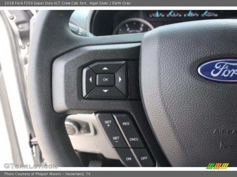 Ingot Silver / Earth Gray 2018 Ford F350 Super Duty XLT Crew Cab 4x4