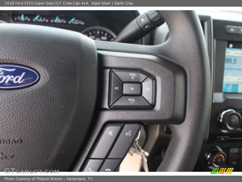Ingot Silver / Earth Gray 2018 Ford F350 Super Duty XLT Crew Cab 4x4