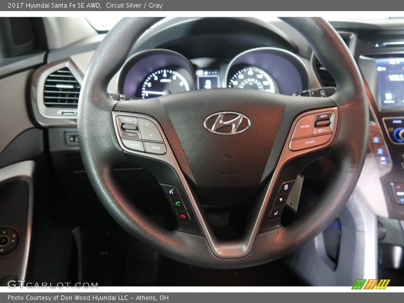 Circuit Silver / Gray 2017 Hyundai Santa Fe SE AWD