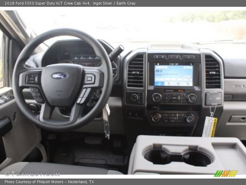 Ingot Silver / Earth Gray 2018 Ford F350 Super Duty XLT Crew Cab 4x4