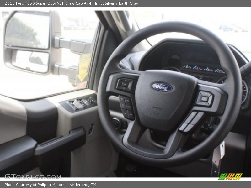 Ingot Silver / Earth Gray 2018 Ford F350 Super Duty XLT Crew Cab 4x4