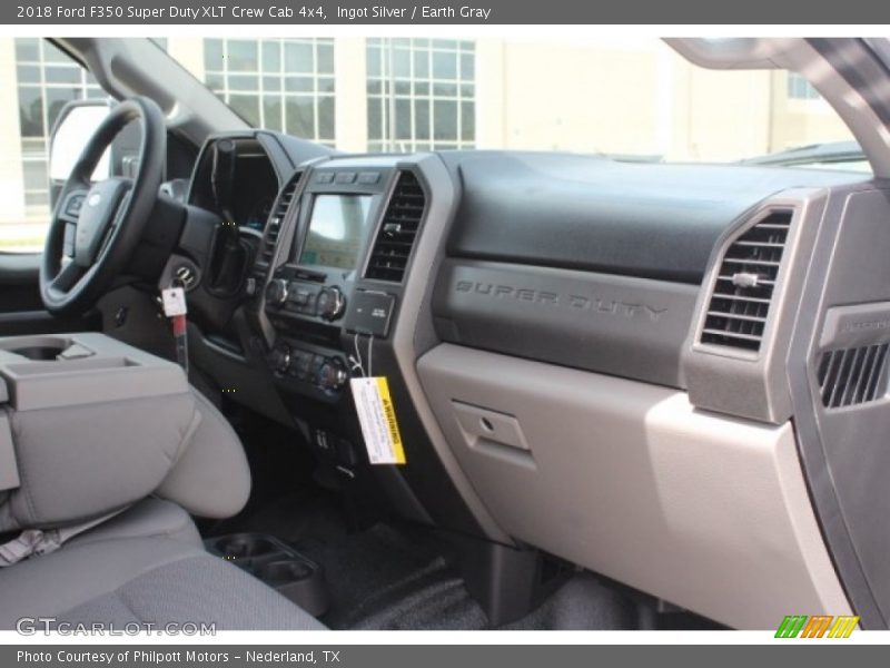 Ingot Silver / Earth Gray 2018 Ford F350 Super Duty XLT Crew Cab 4x4