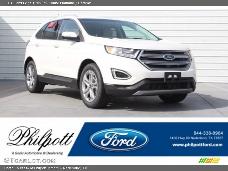 White Platinum / Ceramic 2018 Ford Edge Titanium