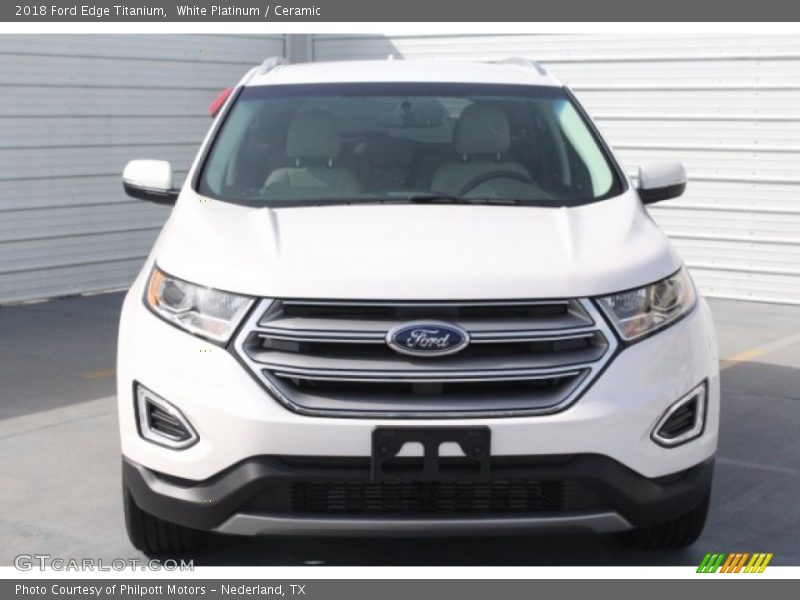 White Platinum / Ceramic 2018 Ford Edge Titanium