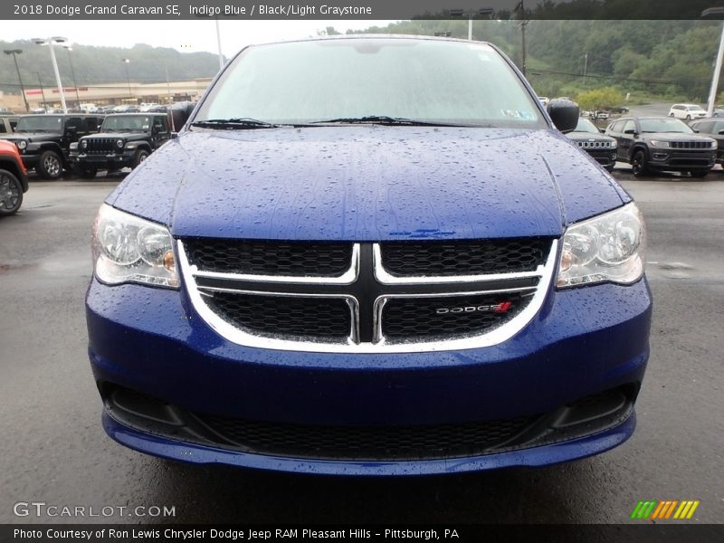 Indigo Blue / Black/Light Graystone 2018 Dodge Grand Caravan SE