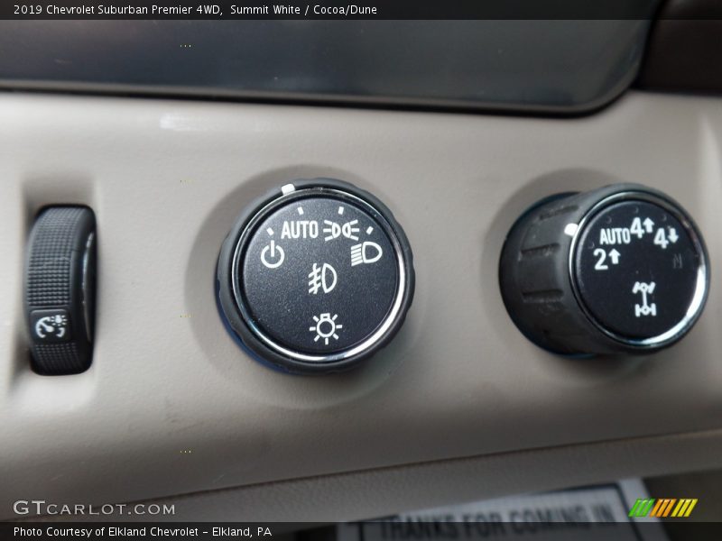 Controls of 2019 Suburban Premier 4WD