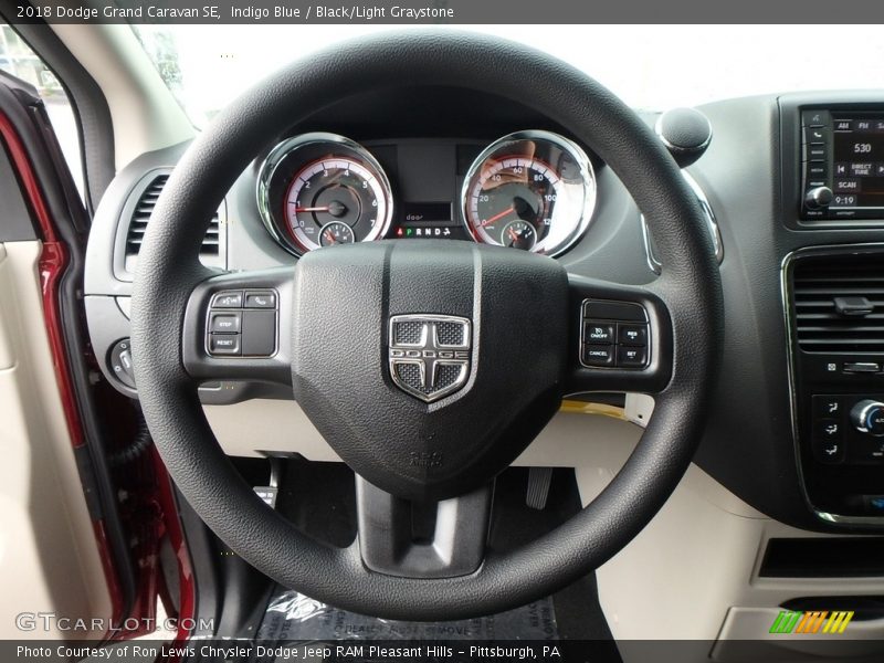 Indigo Blue / Black/Light Graystone 2018 Dodge Grand Caravan SE