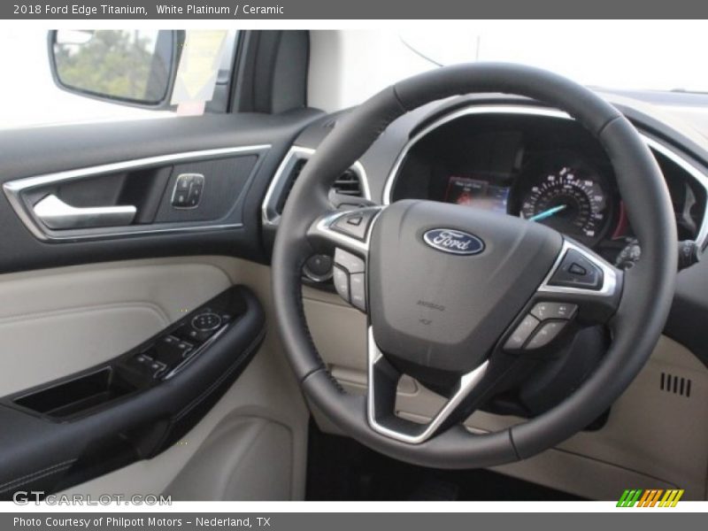 White Platinum / Ceramic 2018 Ford Edge Titanium