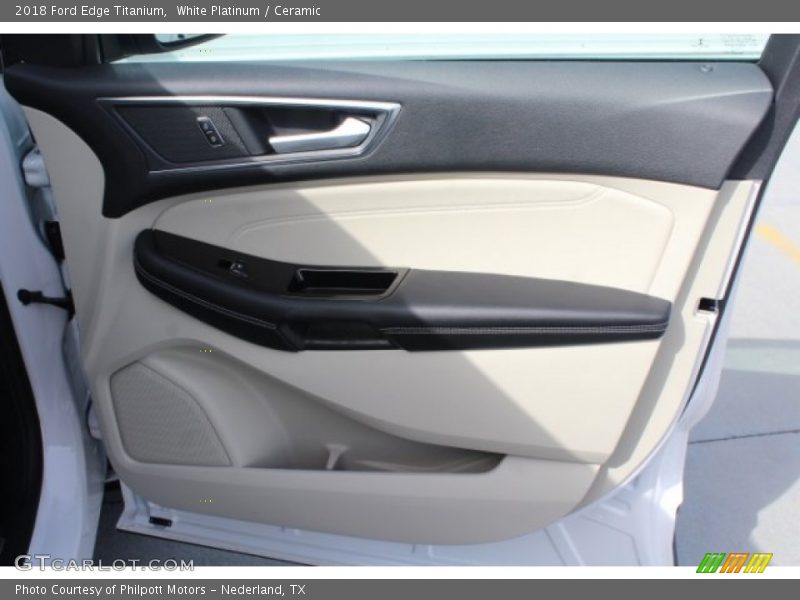 White Platinum / Ceramic 2018 Ford Edge Titanium