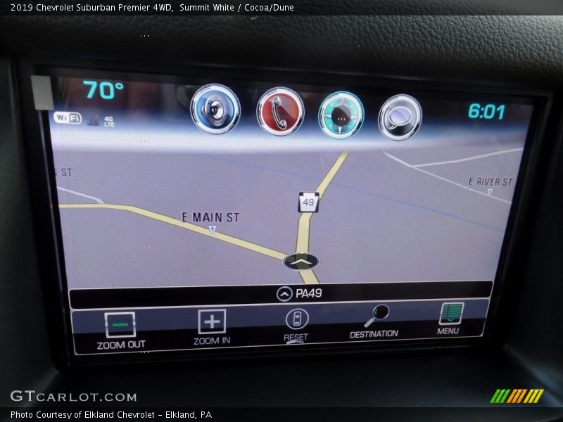 Navigation of 2019 Suburban Premier 4WD