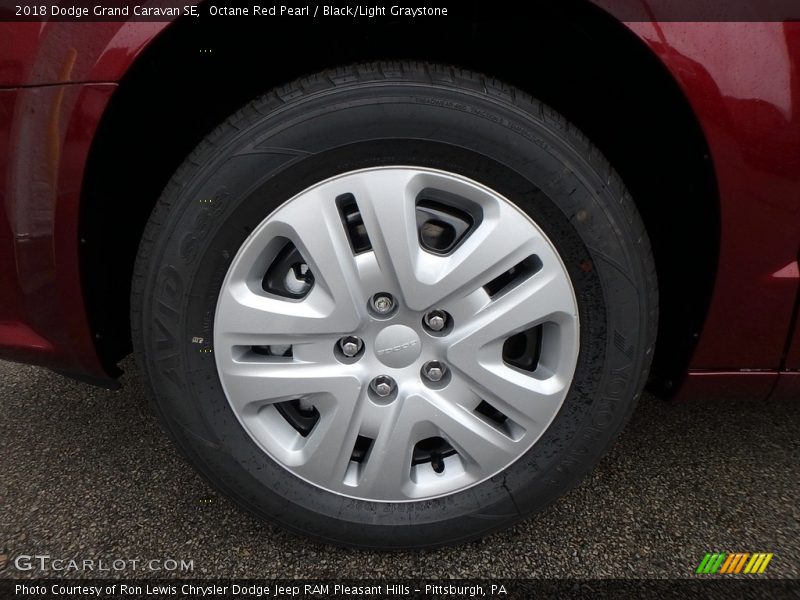 Octane Red Pearl / Black/Light Graystone 2018 Dodge Grand Caravan SE
