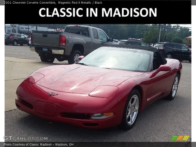 Magnetic Red II Metallic / Black 2001 Chevrolet Corvette Convertible