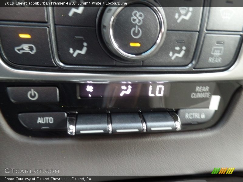 Controls of 2019 Suburban Premier 4WD