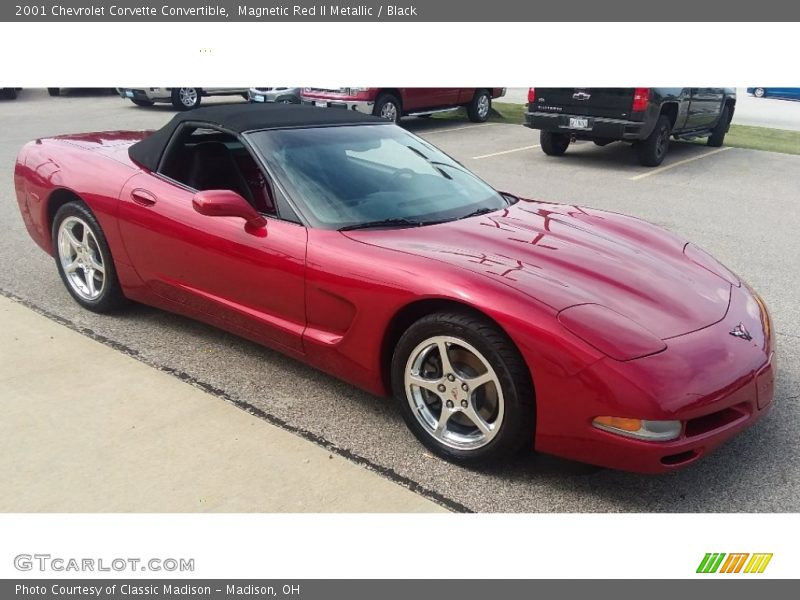 Magnetic Red II Metallic / Black 2001 Chevrolet Corvette Convertible