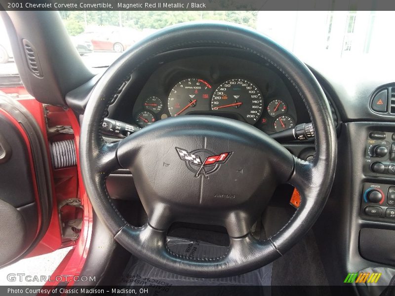 Magnetic Red II Metallic / Black 2001 Chevrolet Corvette Convertible