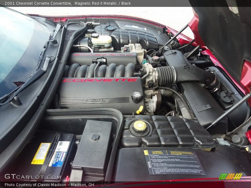 Magnetic Red II Metallic / Black 2001 Chevrolet Corvette Convertible
