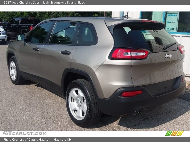 Light Brownstone Pearl / Black 2017 Jeep Cherokee Sport