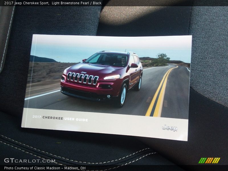 Light Brownstone Pearl / Black 2017 Jeep Cherokee Sport