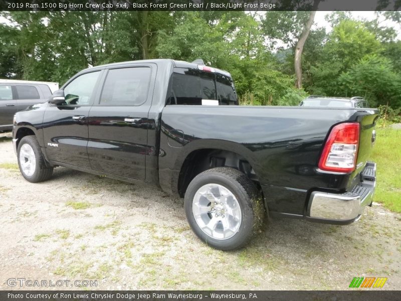 Black Forest Green Pearl / Black/Light Frost Beige 2019 Ram 1500 Big Horn Crew Cab 4x4