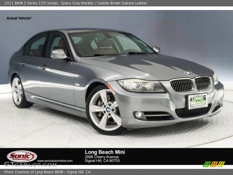 Space Gray Metallic / Saddle Brown Dakota Leather 2011 BMW 3 Series 335i Sedan