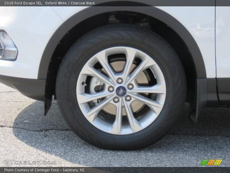 Oxford White / Charcoal Black 2018 Ford Escape SEL