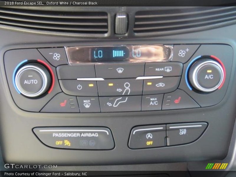 Oxford White / Charcoal Black 2018 Ford Escape SEL