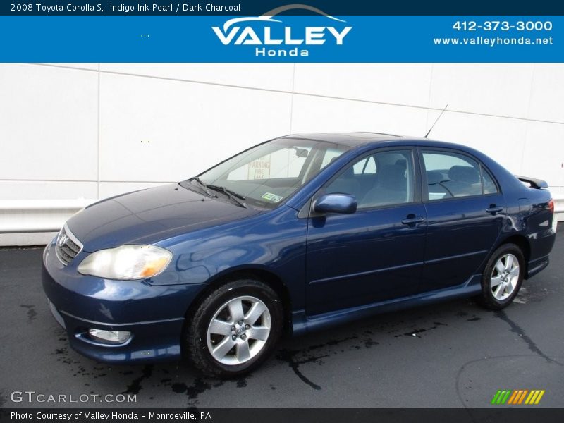 Indigo Ink Pearl / Dark Charcoal 2008 Toyota Corolla S