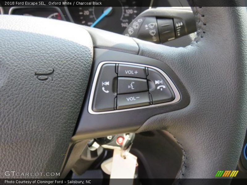 Oxford White / Charcoal Black 2018 Ford Escape SEL