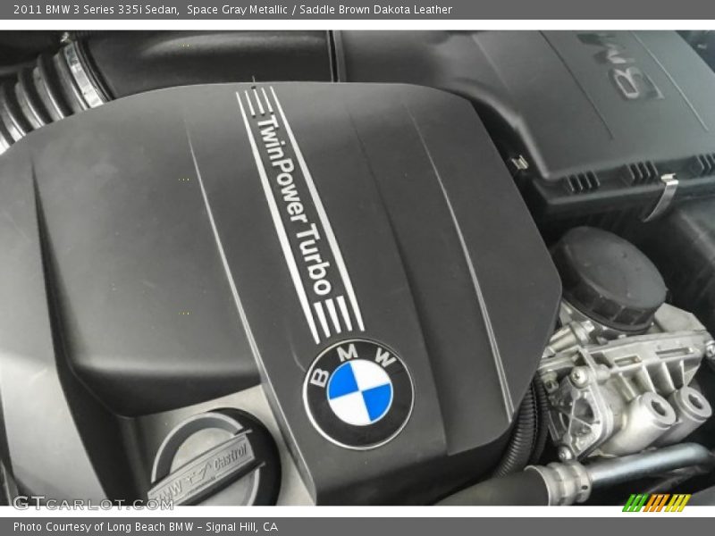 Space Gray Metallic / Saddle Brown Dakota Leather 2011 BMW 3 Series 335i Sedan