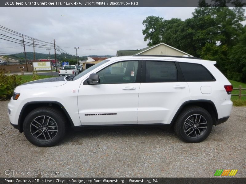 Bright White / Black/Ruby Red 2018 Jeep Grand Cherokee Trailhawk 4x4
