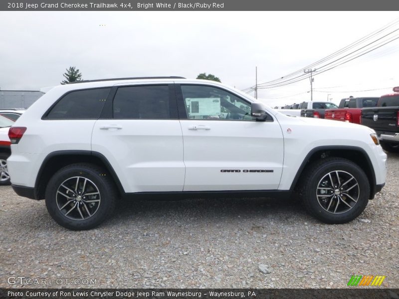 Bright White / Black/Ruby Red 2018 Jeep Grand Cherokee Trailhawk 4x4