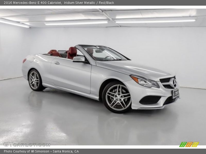 Iridium Silver Metallic / Red/Black 2016 Mercedes-Benz E 400 Cabriolet
