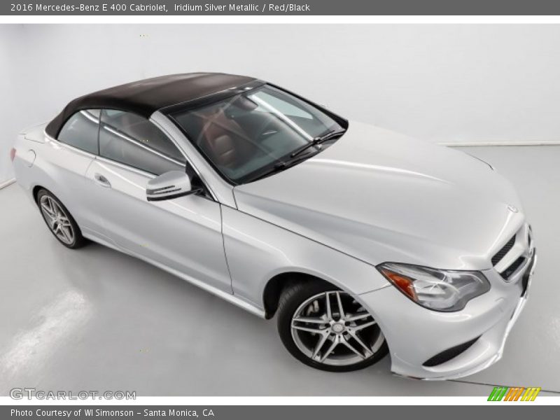 Iridium Silver Metallic / Red/Black 2016 Mercedes-Benz E 400 Cabriolet