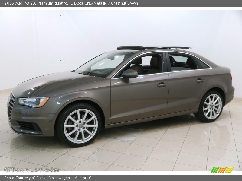 Dakota Gray Metallic / Chestnut Brown 2015 Audi A3 2.0 Premium quattro