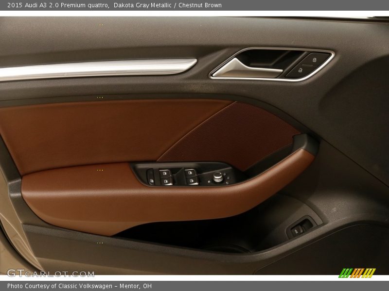 Dakota Gray Metallic / Chestnut Brown 2015 Audi A3 2.0 Premium quattro