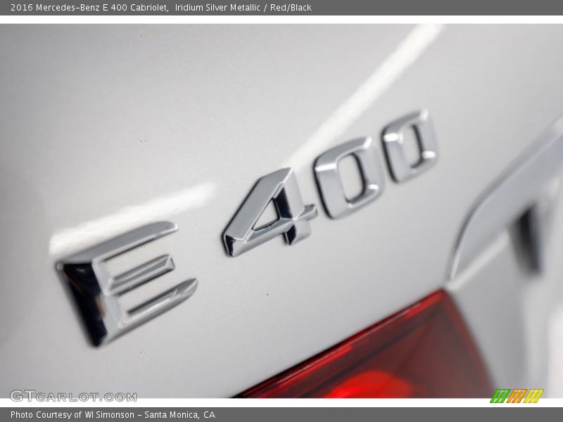 Iridium Silver Metallic / Red/Black 2016 Mercedes-Benz E 400 Cabriolet