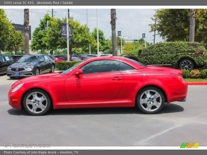 Absolutely Red / Saddle 2003 Lexus SC 430
