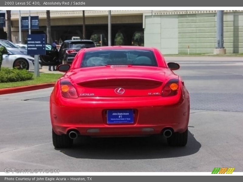 Absolutely Red / Saddle 2003 Lexus SC 430