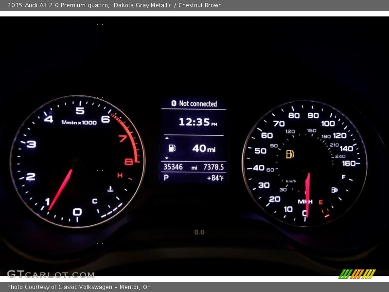 Dakota Gray Metallic / Chestnut Brown 2015 Audi A3 2.0 Premium quattro