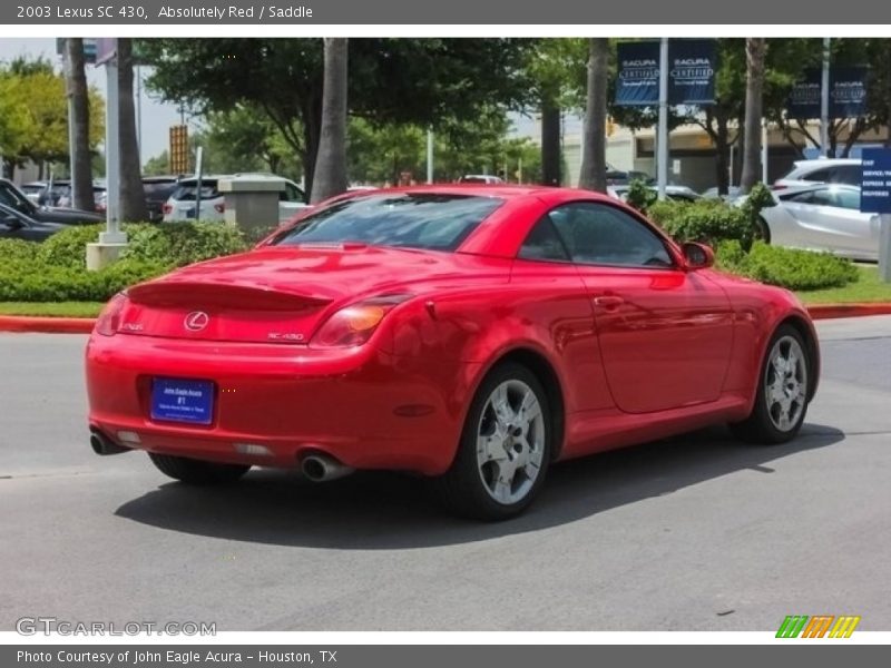 Absolutely Red / Saddle 2003 Lexus SC 430