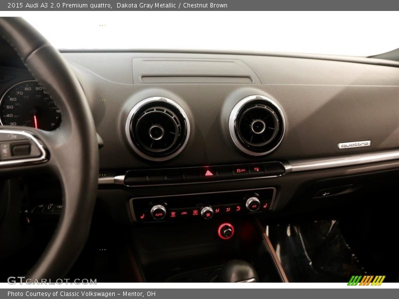 Dakota Gray Metallic / Chestnut Brown 2015 Audi A3 2.0 Premium quattro