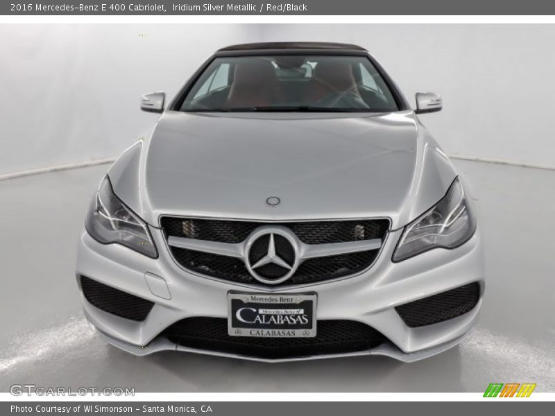 Iridium Silver Metallic / Red/Black 2016 Mercedes-Benz E 400 Cabriolet