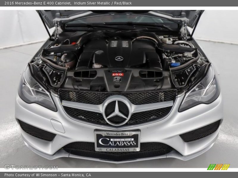 Iridium Silver Metallic / Red/Black 2016 Mercedes-Benz E 400 Cabriolet