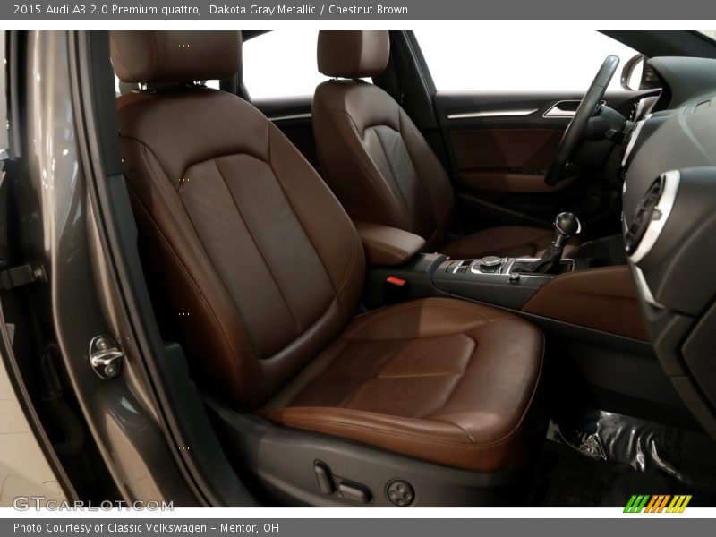 Dakota Gray Metallic / Chestnut Brown 2015 Audi A3 2.0 Premium quattro